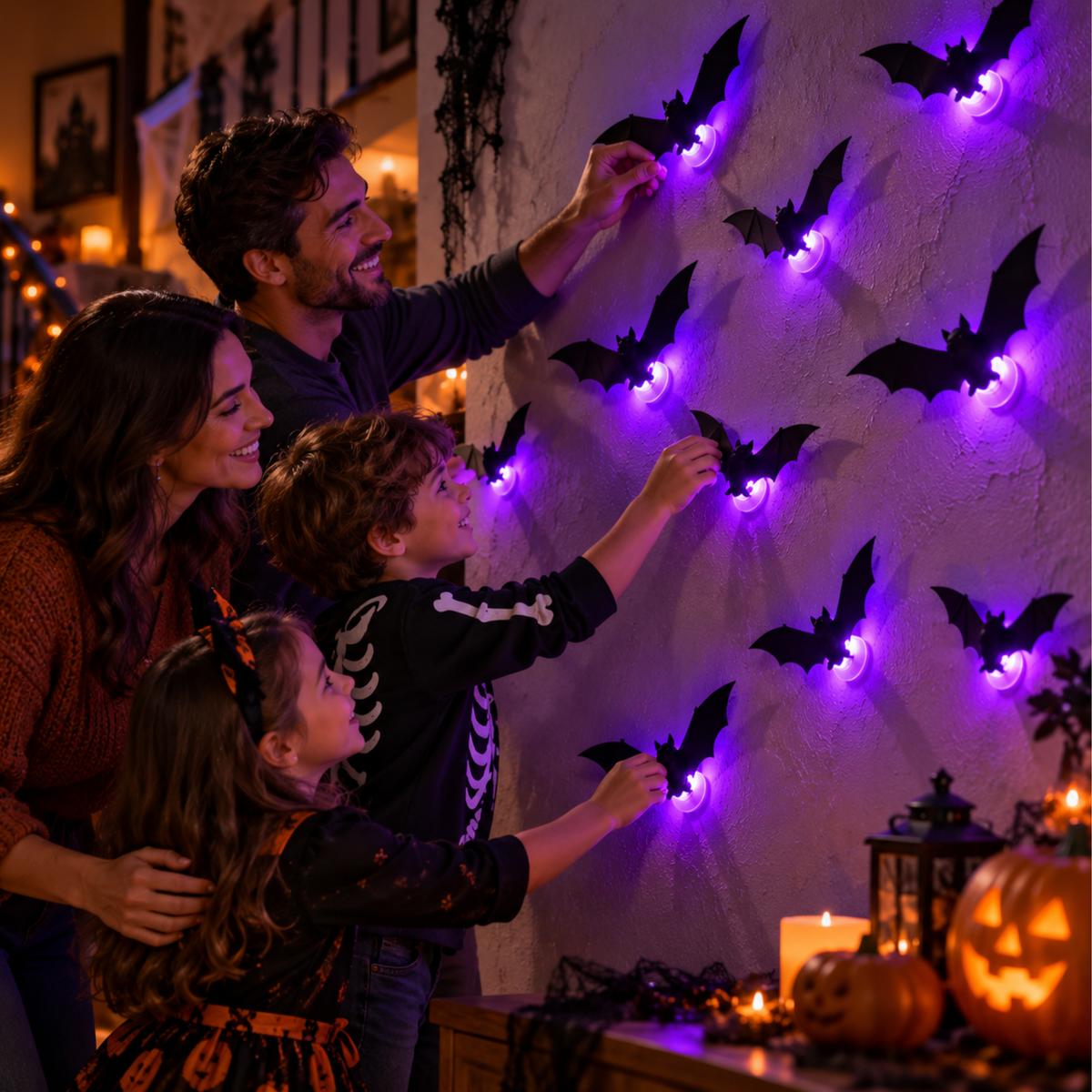3D LED Glowing Halloween Bat