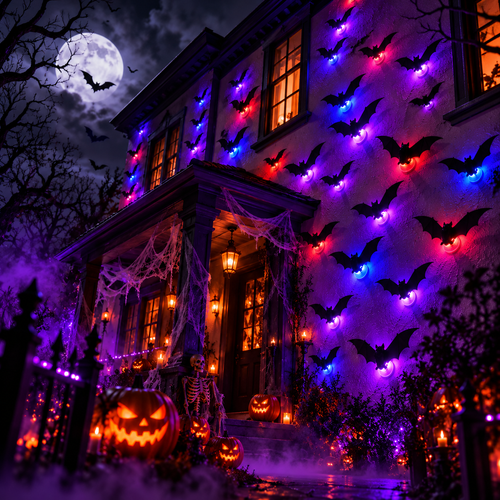 3D LED Glowing Halloween Bat